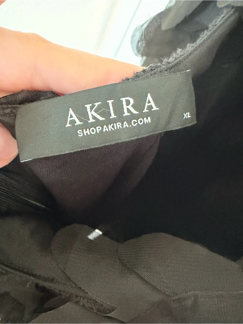 Akira Cover Girl Mini Dress w Floral Appliqués XL
